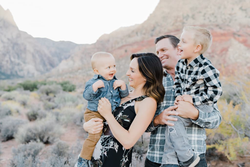 Family session in the Las Vegas desert