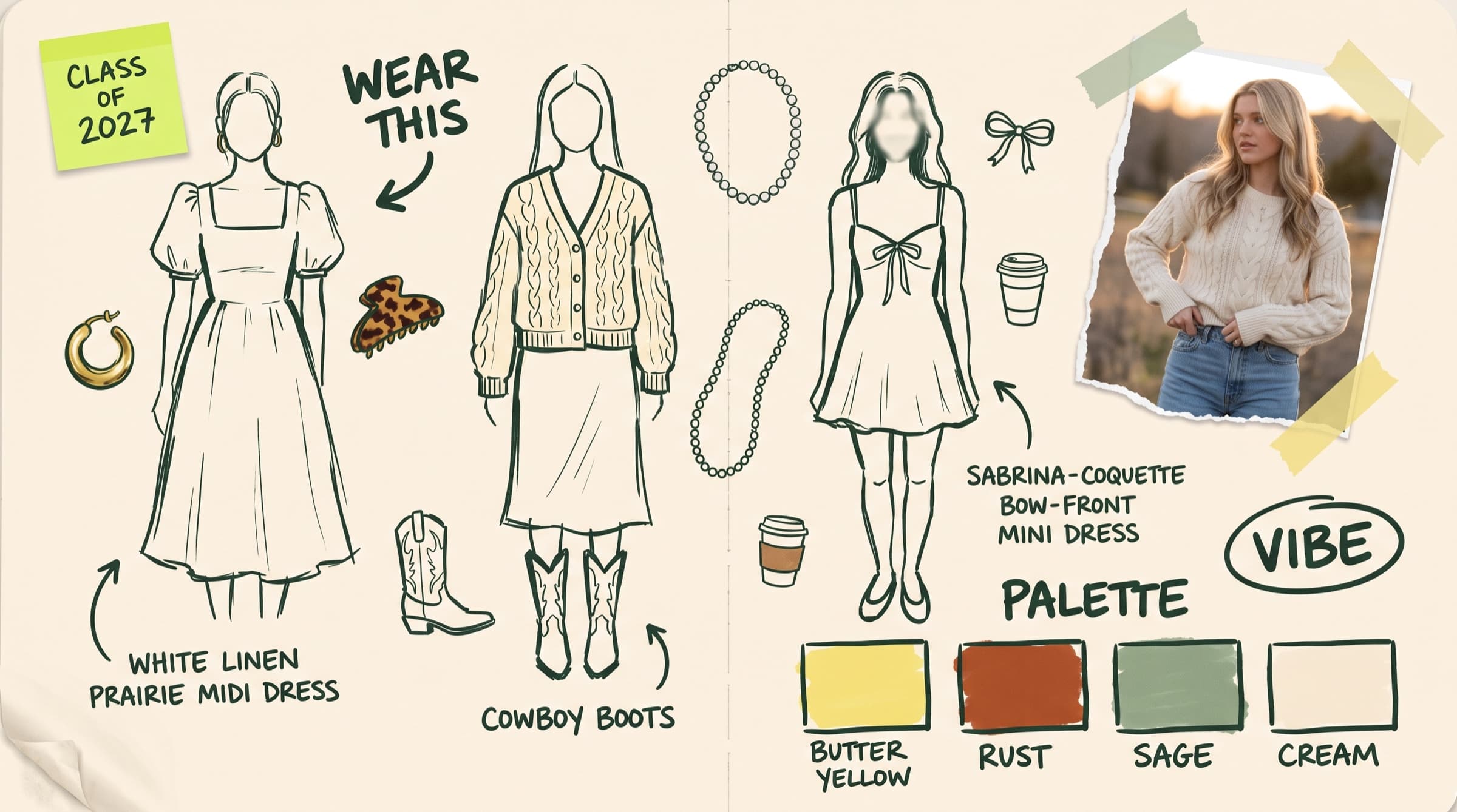Senior girl style mood board