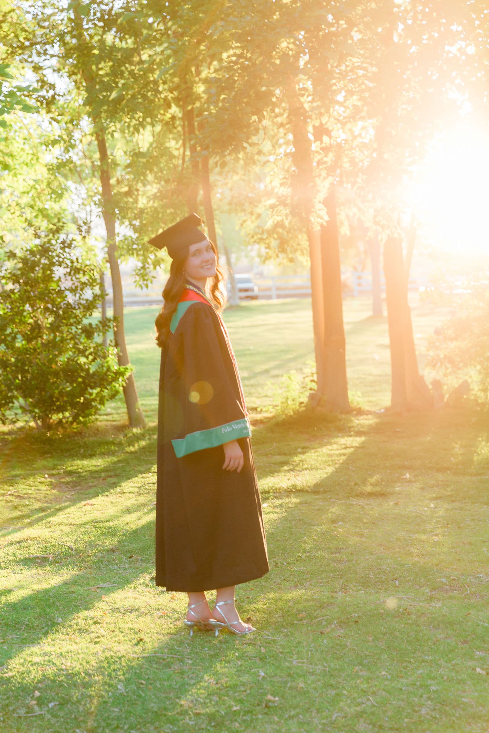 Senior graduation cap and gown at Floyd Lamb Park