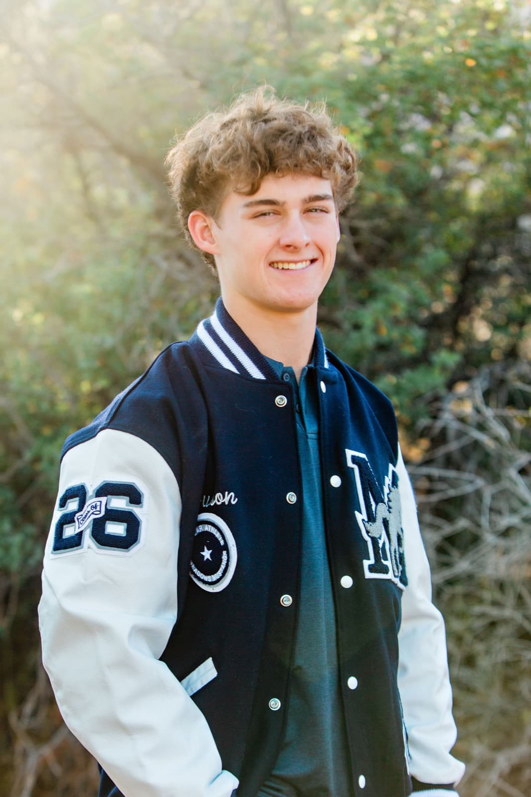 Senior boy Mead varsity letterman jacket