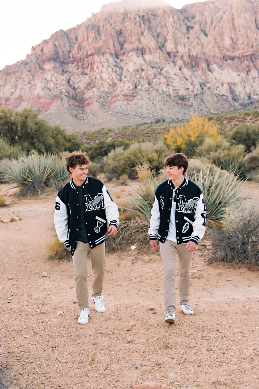 Two senior boys at Red Rock Canyon