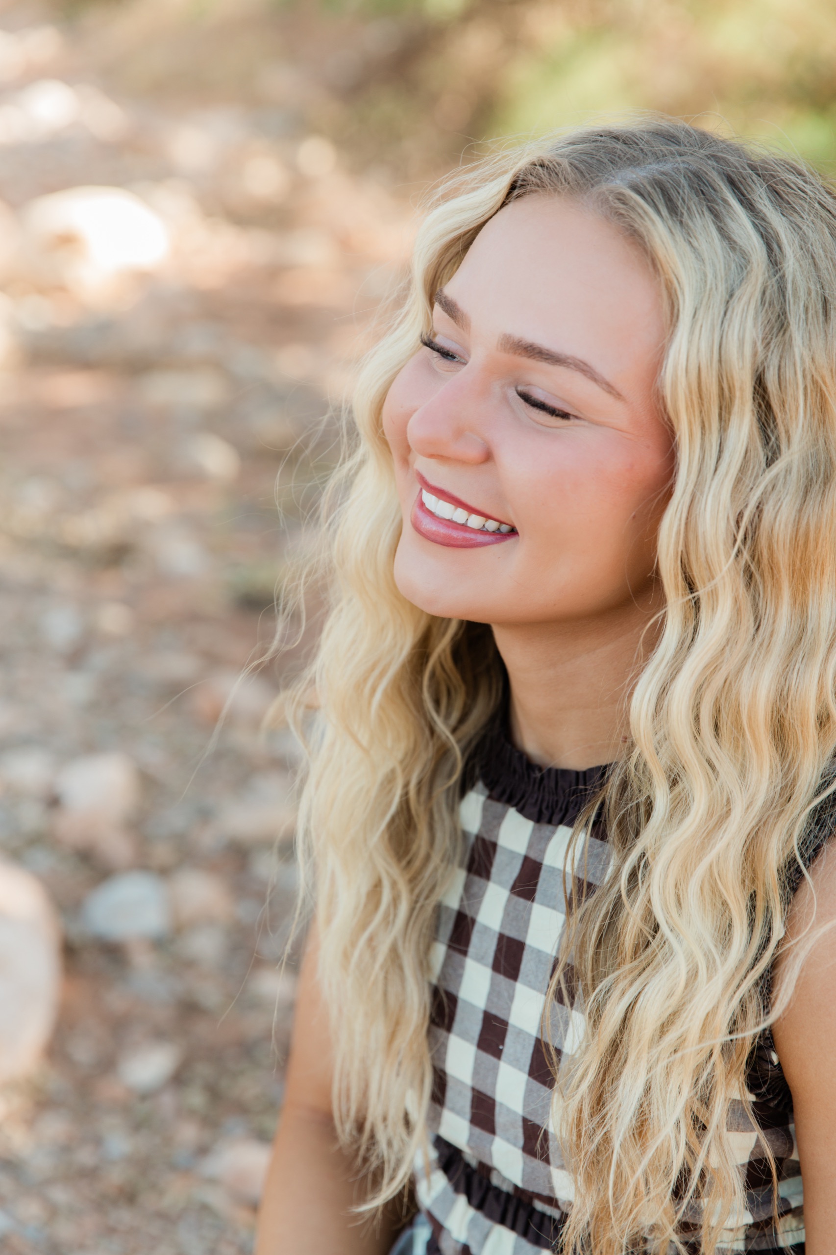 A daughter laughing in the desert light